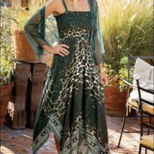 Soft Surroundings Panthera Animal Print Maxi